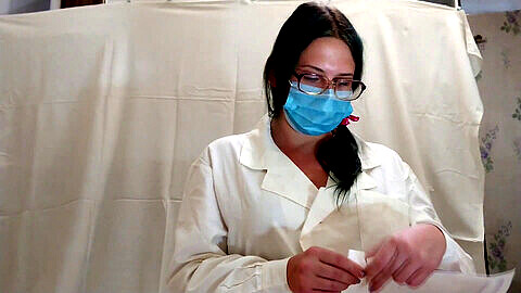 Nurse medical glovepublicpikup massage, ärztin handjob, gloves