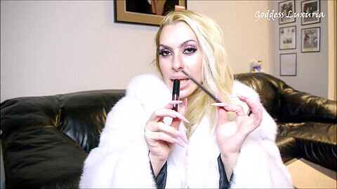 White fox fur coat clad goddess indulges in kinks and fur fetishes