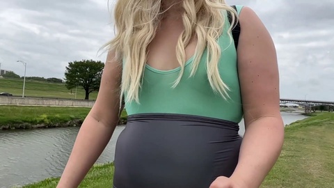 Public Park Display - Teasing with my Transparent Outfit in SLOW MOTION - Preview