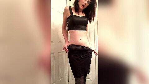 Fit, black skirt, tight wet