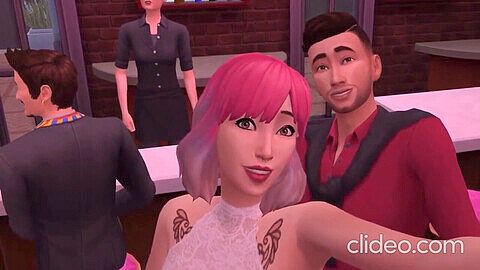 The sims 4, strip game asian, asian