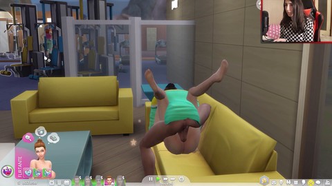 Lana Rhoads from The Sims 4 gets naughty at the gym