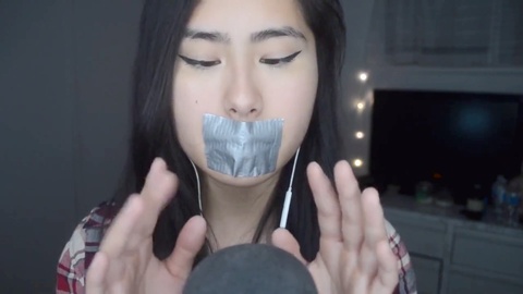 Tape gagged, asmr, unexperienced