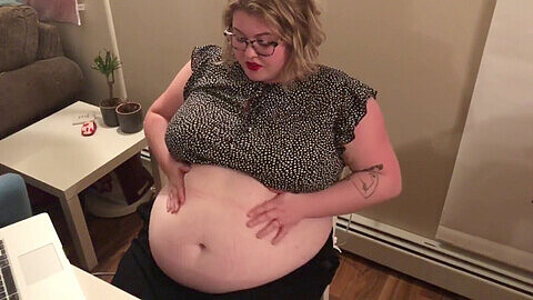 女巨人吞食, 胖女人小腹, 胖美女