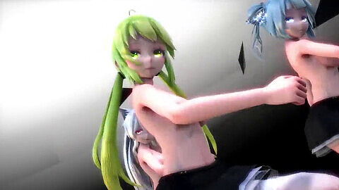 3D-Anime-Mädchen tanzen und werden auf der Kamera frech!