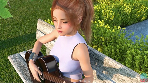 Melody gaming experience on PC in first-person perspective