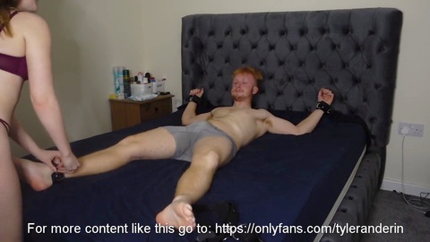 Tickling teen belly, webcam bondage tickle, webcam teen