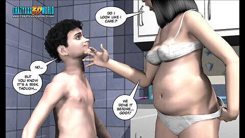 Recent, 3d mature boy, stepmother and son comic