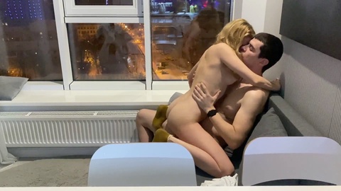 Naughty Ukrainian couple experiences a sizzling real-life hookup, with a creampie surprise on their first encounter!