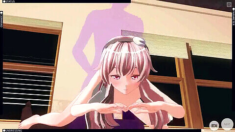 Compa from Neptunia gives a steamy anime blowjob in CM3D2