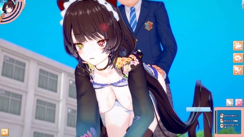 [Hentai Game Koikatsu! ]Have bang-out with gigantic tits Vtuber Inui Toko.3DCG erotic Anime Video.