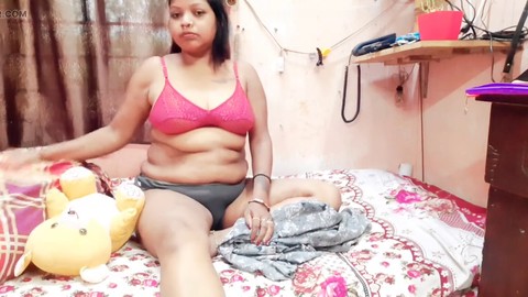 Indian housewife showcases her sexy lingerie in part four