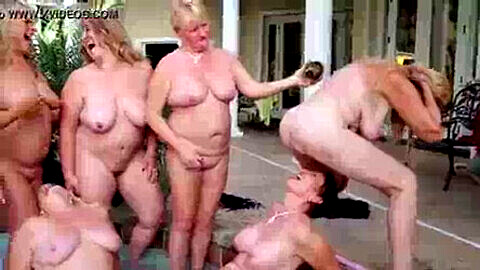 Horny whore Tasty Trixie enjoys dirty pool party