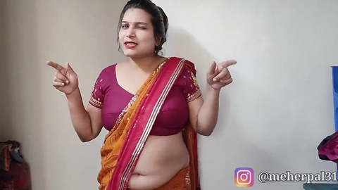 Indian hot MILF shows her body and big boobs